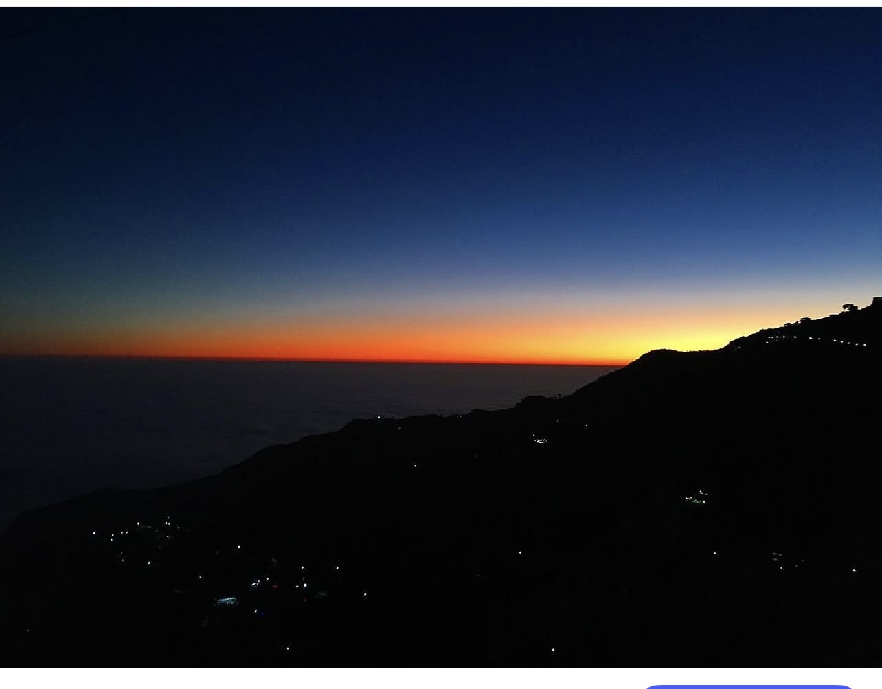 The Winterline phenomenon above Mussoorie, photographed by Yogami
